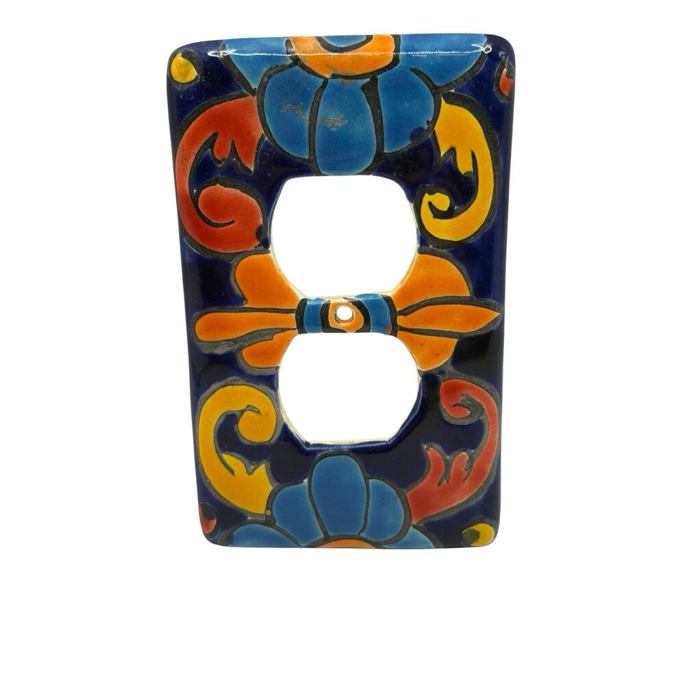 TALAVERA Mexico Light Switch Wall Outlet Plate Outlet Cover Colorful Signed